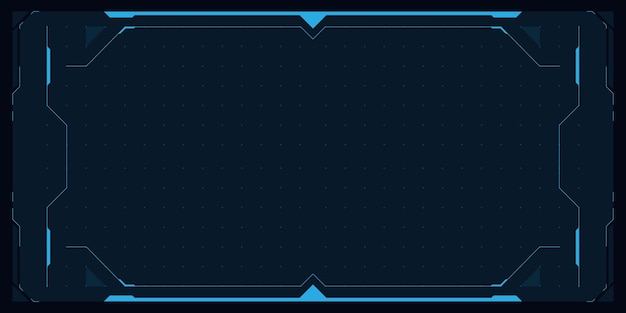 Абстрактный футуристический фон технологии научно-фантастической рамки hud ui