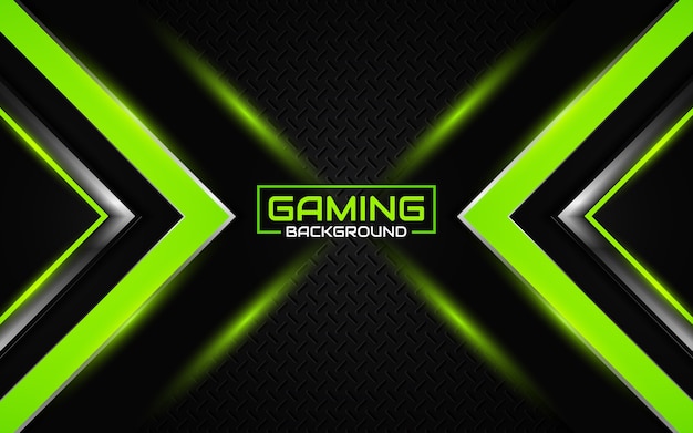 Abstract futuristic black and green gaming background