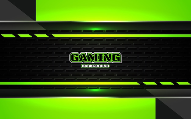 Abstract futuristic black and green gaming background