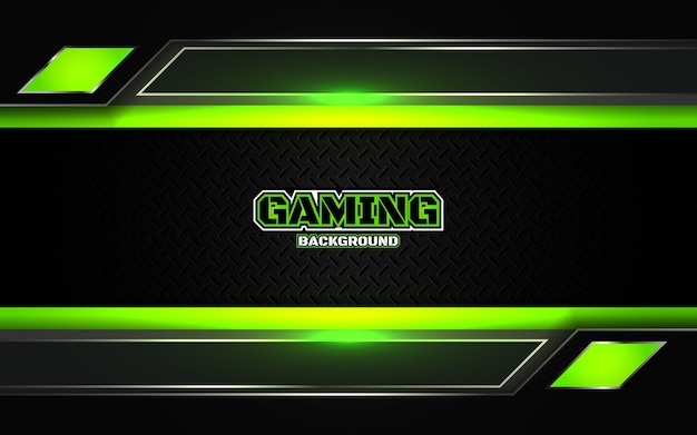 Abstract futuristic black and green gaming background