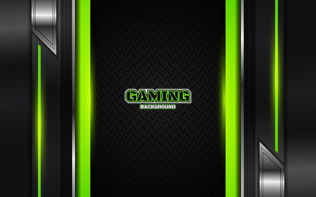 Abstract futuristic black and green gaming background