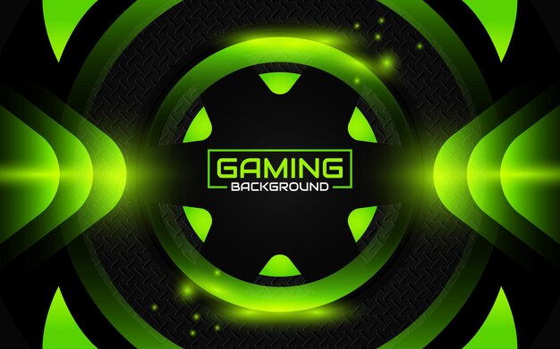 Abstract futuristic black and green gaming background