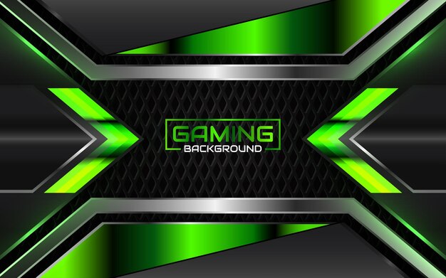 Abstract futuristic black and green gaming background