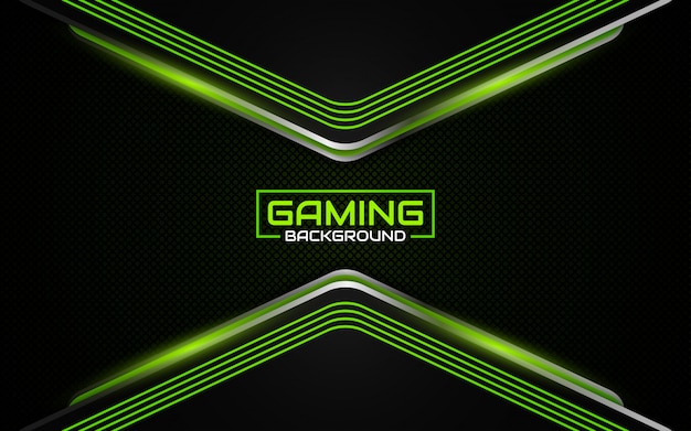 Abstract futuristic black and green gaming background