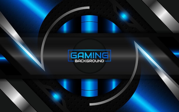 Abstract futuristic black and light blue gaming background