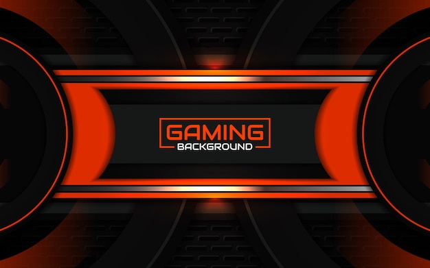 Abstract futuristic black and light orange gaming background