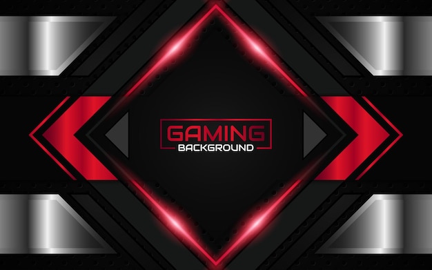 Abstract futuristic black and light red gaming background