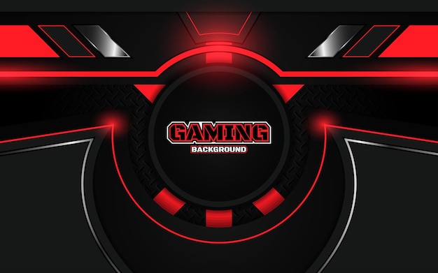 Abstract futuristic black and light red gaming background