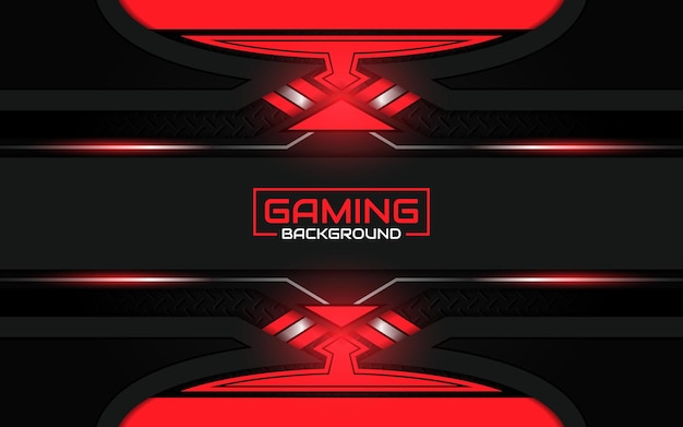 Premium Vector | Abstract futuristic black and light red gaming background