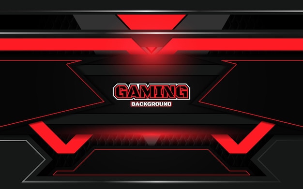 Abstract futuristic black and light red gaming background