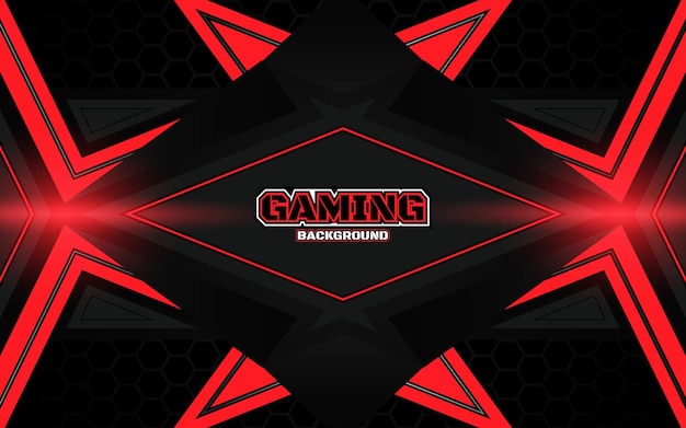 Abstract futuristic black and light red gaming background