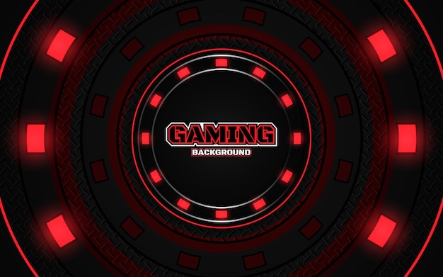 Abstract futuristic black and red gaming background