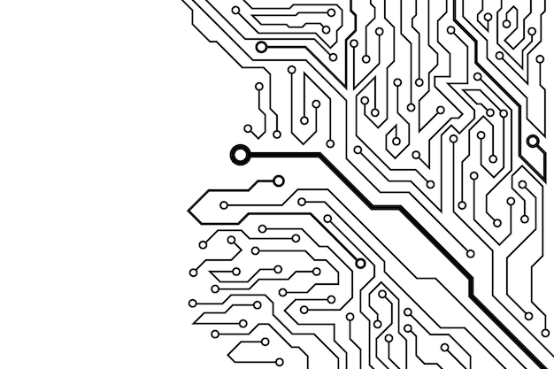 Vettore sfondio di scheda di circuito futuristico astratto alta tecnologia informatica sfondo di colore blu