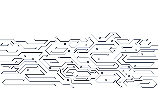 ベクトル 抽象的な未来的な回路板の背景 高度なコンピュータ技術 青い背景色
