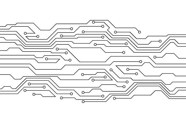 Vettore sfondio di scheda di circuito futuristico astratto alta tecnologia informatica sfondo di colore blu