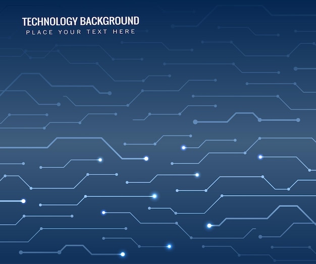 Circuito futuristico astratto illustrazione ad alta tecnologia informatica sfondo di colore blu scuro