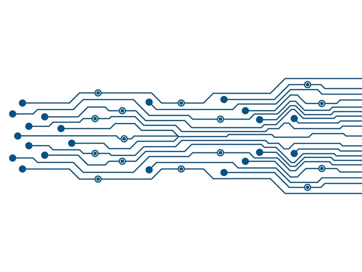 Vector abstract futuristic circuit board technology background
