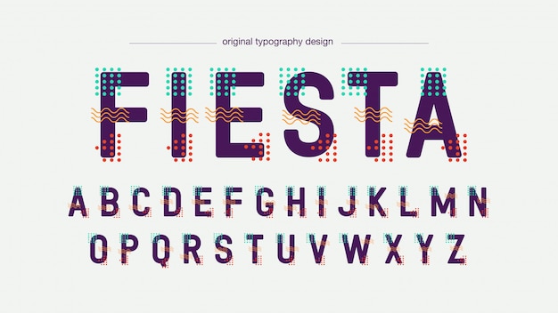 Abstract futuristic colorful typography