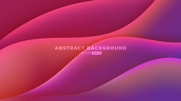 Vector abstract futuristic colorful wavy gradient background with shadow smooth color