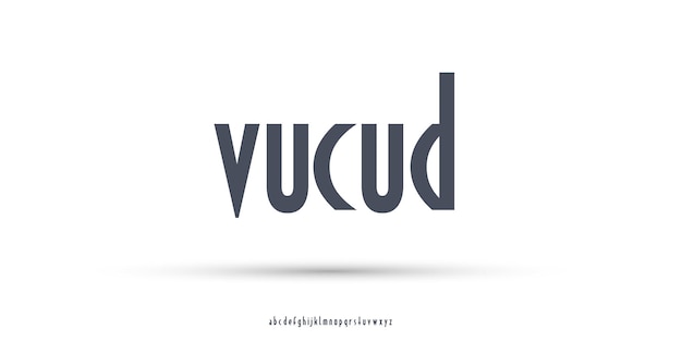 Vector abstract futuristic digital technology modern alphabet fonts