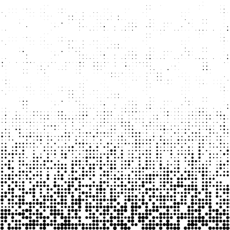 Vector abstract futuristic halftone pattern black and white abstract background halftone effect design element for web banners posters cards wallpapers sites vector illustration