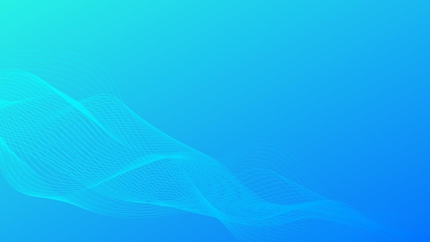 Abstract futuristic line on blue gradient color background for modern creative graphic design