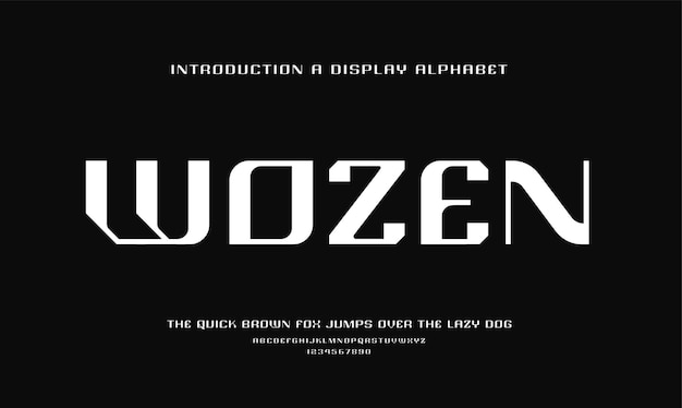 抽象的な未来的な現代技術。現代のアルファベットフォント
