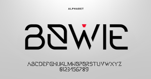 Abstract futuristic modern technology modern alphabet fonts