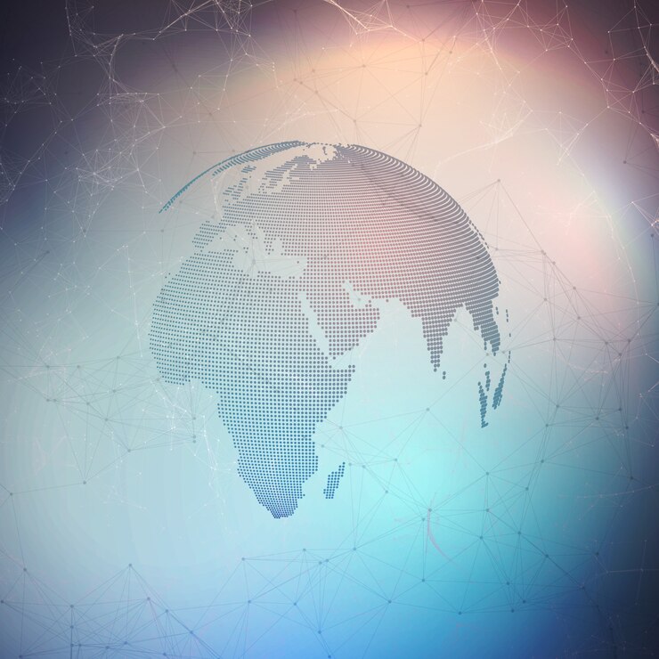Abstract futuristic network High tech background