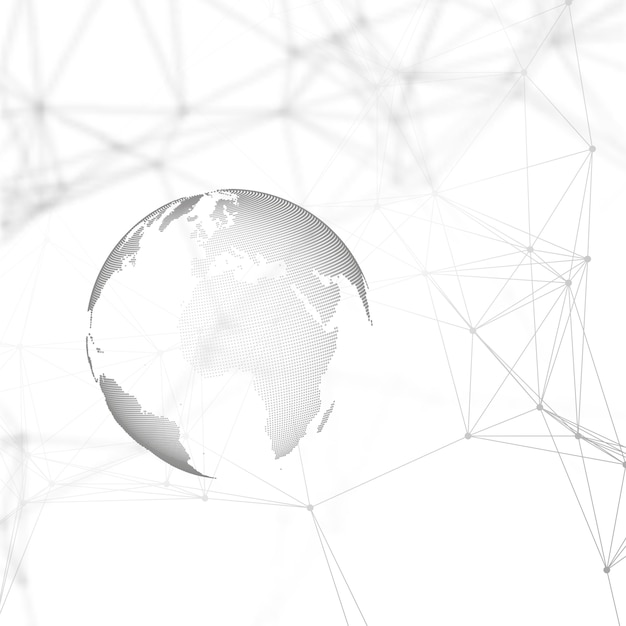 Abstract Futuristic Network Shapes