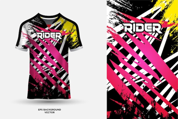 Abstract Futuristic T shirt jersey design suitable for sports racing soccer gaming and e sports vector