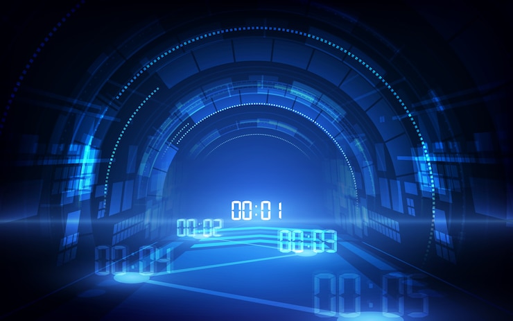 Vector abstract futuristic technology background with digital number