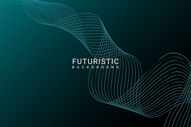 Abstract futuristic wave background vector graphic