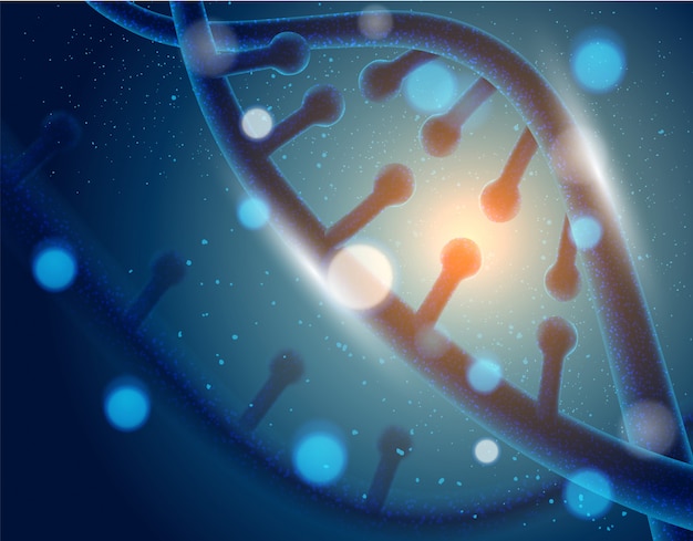 Abstract fututristic dna helix structure.