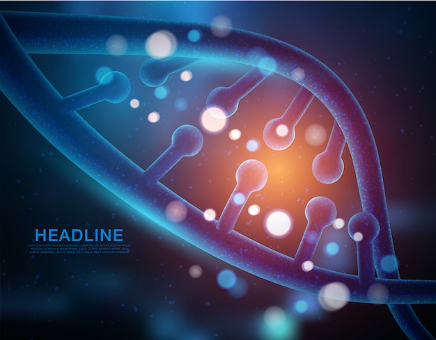 Abstract fututristic dna helix structure.