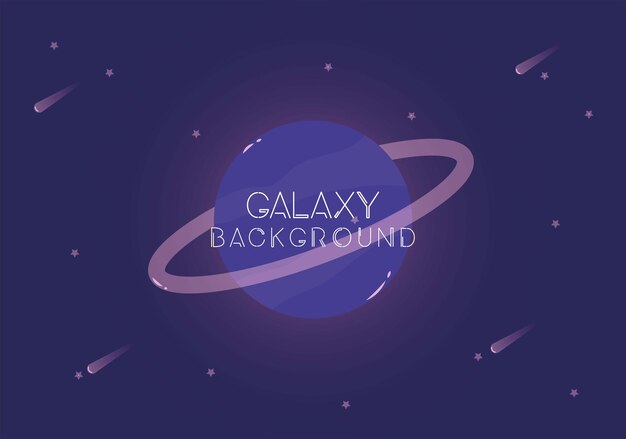 abstract galaxy background with planet