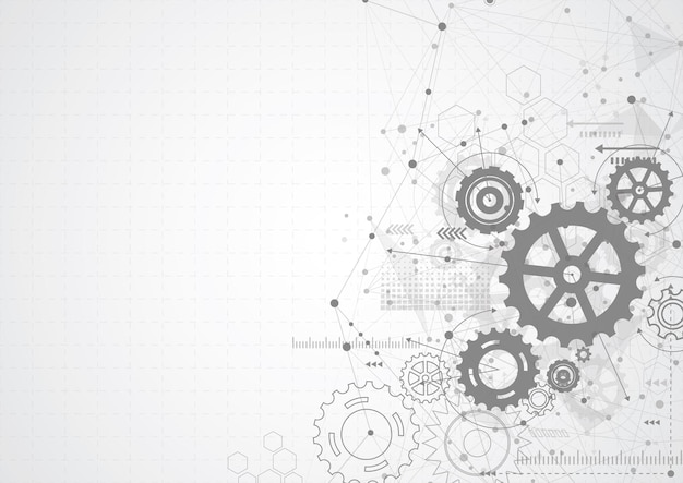 Astratto sfondo del meccanismo della ruota dentata tecnologia della macchina illustrazione vettoriale