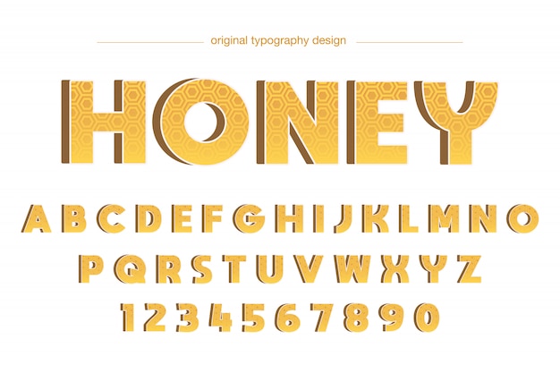 Abstract geel typografieontwerp