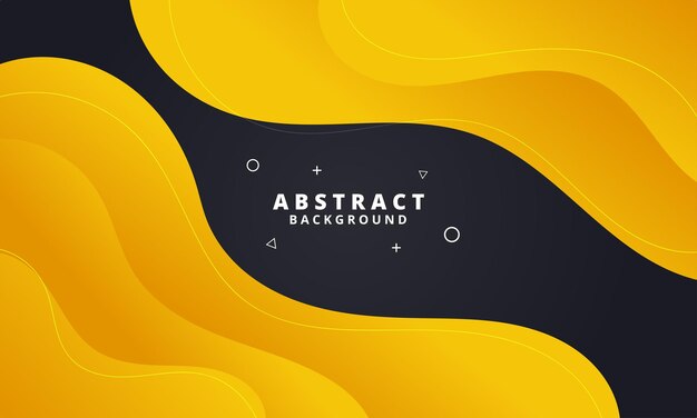 Abstract Gele vloeistofgolf achtergrond