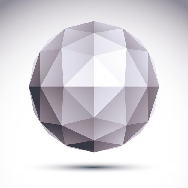 Abstract geometric 3D object, vector illustration, clear eps 8.