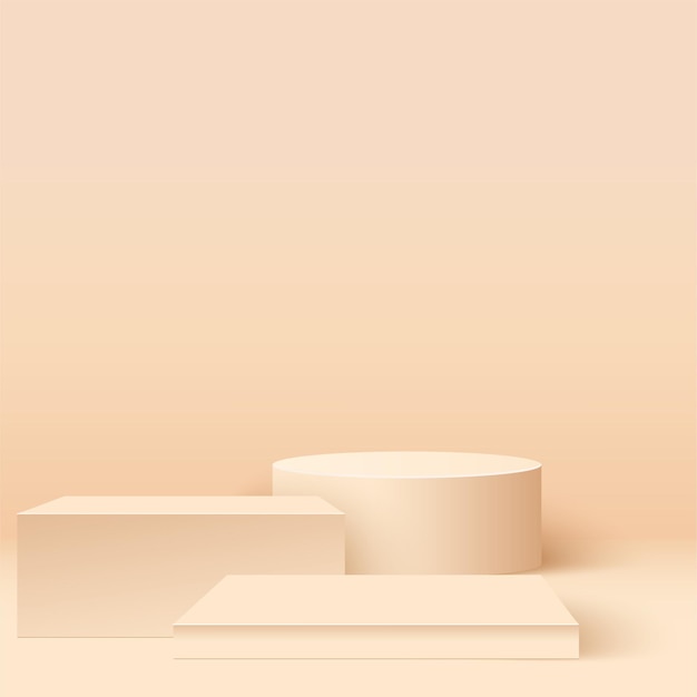 Abstract geometric 3d podium.