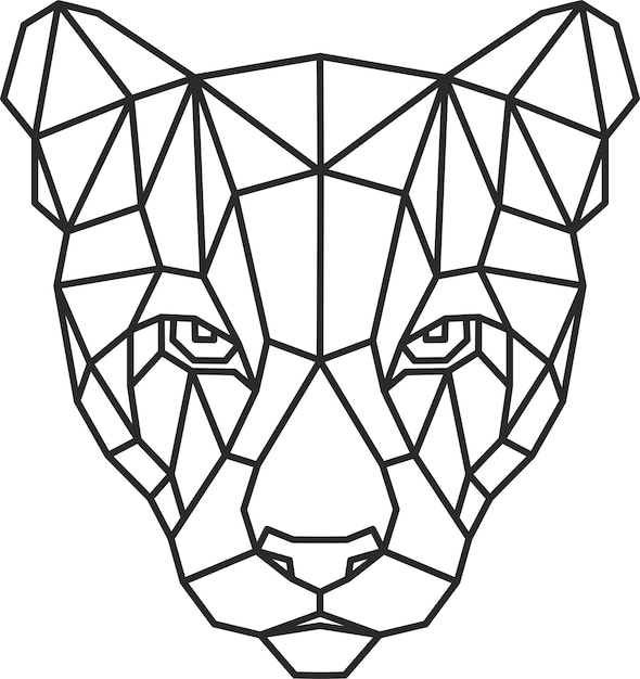 Vector abstract geometric animal