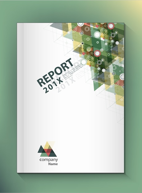 Abstract geometric annual report cover