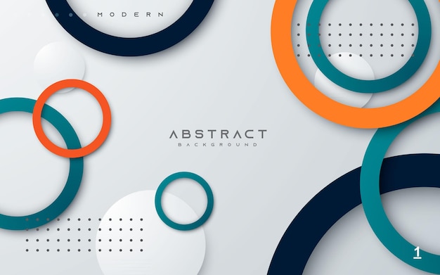 Abstract geometric background circle ring color shape