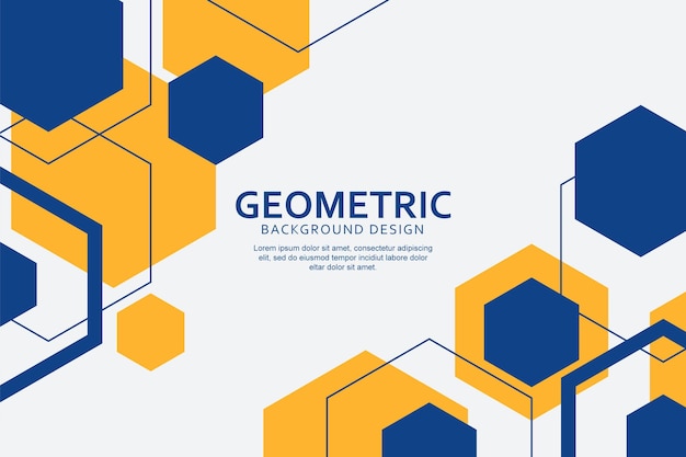 Abstract geometric background design with hexagonal shapes