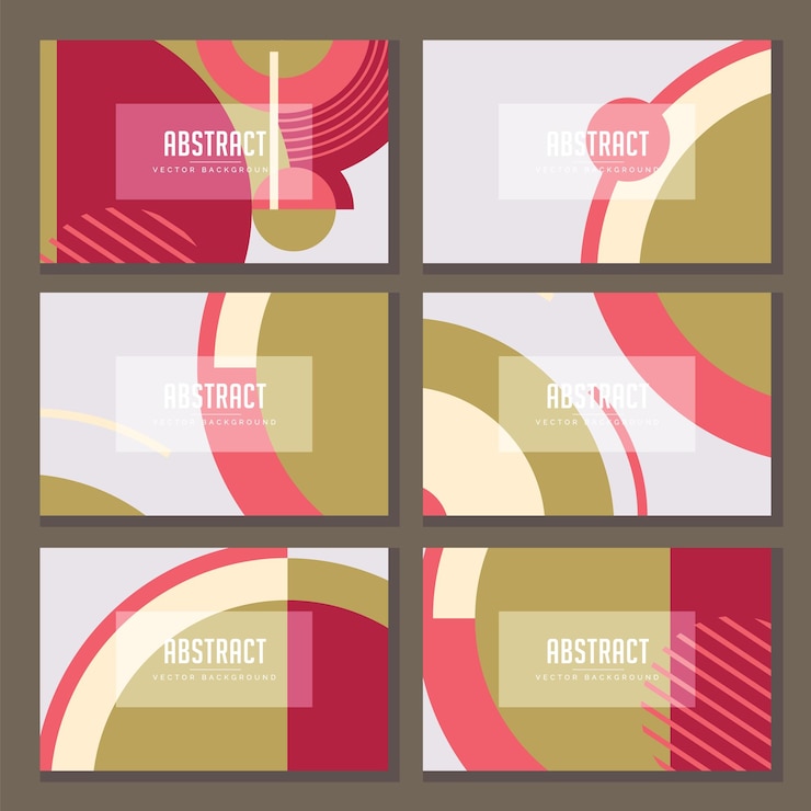 Vector abstract geometric background designs for business cards
