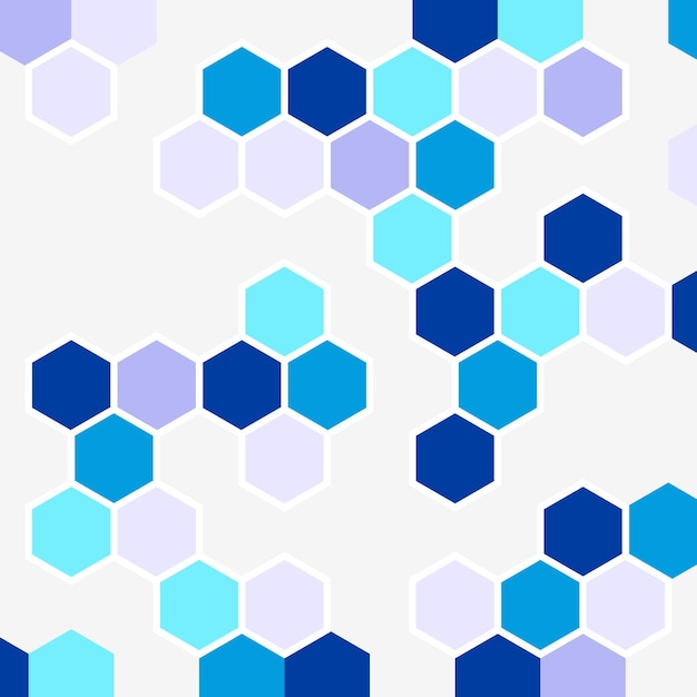 Abstract geometric background made of blue hexagons Design template for brochure cover banner poster flyer