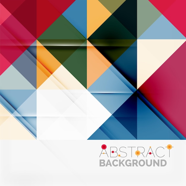 Vector abstract geometric background modern overlapping triangles