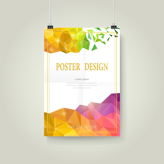 Abstract geometric background poster design