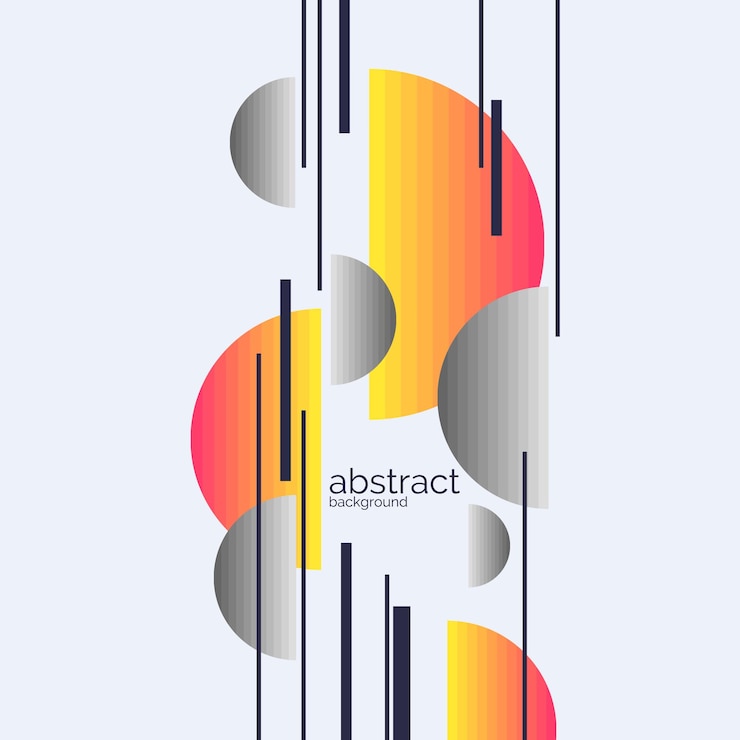 Vector 평면 수치와 추상적인 기하학적 배경 포스터